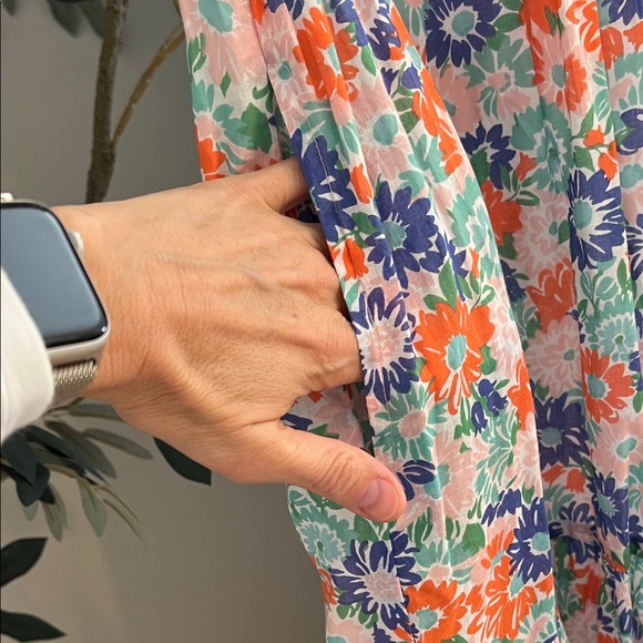 Banjanan Floral Smocked V-Neck Maxi Dress - Coral, Purple, Mint. NWT for Spring! - Picture 6 of 11